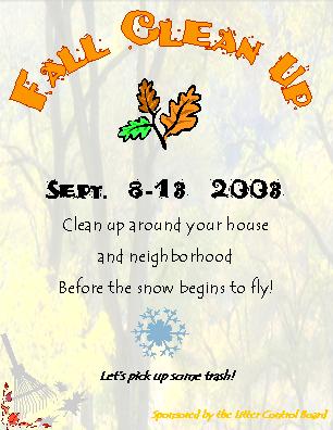 Fall Clean up info