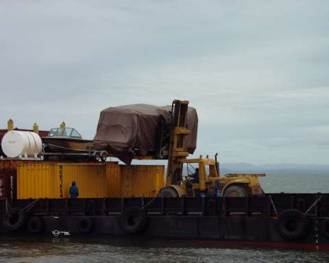 Lifting off the Barge