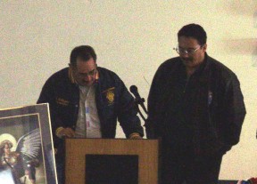 Carlos Salazar and City Mayor Eugene Smith